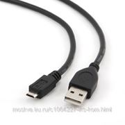 Gembird AM/micro BM 5P Кабель интерфейсный USB 2.0 0.3м, позол.конт., черный, пакет CCP-mUSB2-AMBM-0.3M (арт. CCP-mUSB2-AMBM-0.3M) фотография