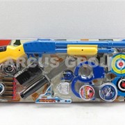 Полицейский набор: ружье, нож, наручники, часы фотография