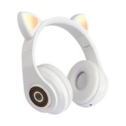 Беспроводные наушники со светящимися ушками кошки Cat Ear RGB Led CXT-B39 ( складные )