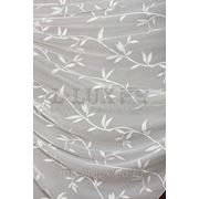 Ткани для штор. Вуаль растительный орнамент, цвет: молочный фото