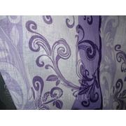 Ткань Лен “Хохлома“ фиолетово-сиреневая фотография