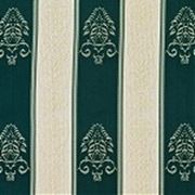 Жаккардовая ткань“Полоса“зеленая фото