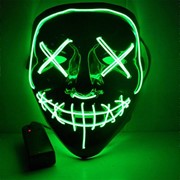 Неоновая маска Судная Ночь (зеленая) фотография