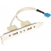 Планка для корпуса на 2 порта Af USB*2.0 AT5257 вывод с материнской платы