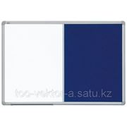 Доска COMBI маркерная магнитная/ текстильная голубая 90х60 см 2x3 (Польша) фотография