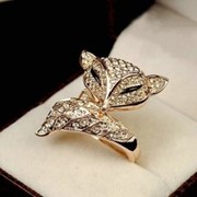 Позолоченное кольцо «Золотая лиса» фото