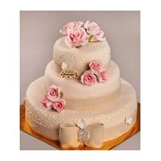Торт весільний № 100 фото