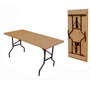Аренда деревянных столов “Рейка“ для природы, деревянные столы напрокат фото