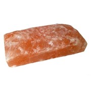Соль в блоках из гималайской розовой соли 300x200x50 мм одна сторона натуральная