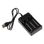 Зарядное устройство для трех аккумуляторов АА UC-25, USB, ток заряда 250 мА, чёрное фотография