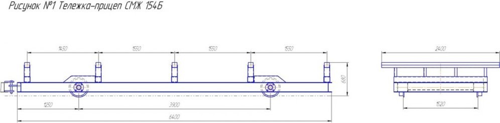 Прицепная тележка пт 3 чертеж
