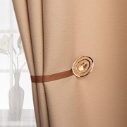 Подхват для штор «Блестящий овал», 4 × 5 см, цвет коричневый фото