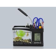 Мини-аквариум “Tanko» - светодиодная лампа, фильтр для воды, время, дата и температура, регулировка через USB фото