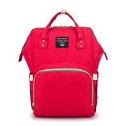 Сумка-рюкзак для мамы и малыша без USB Красная