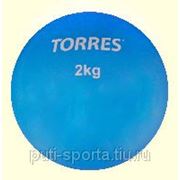 Мяч для пилатеса 2 кг , TORRES PVC наполнитель речной песок, д-14 см, голубой