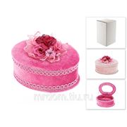 Шкатулка декоративная (для ювелирных украшений) “pink“ 15*10*6,5см. (2вида) (с декоративными стразами) (белая упаковка) (867948) фото