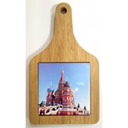 Сувенирная доска о Москве с плиткой фото