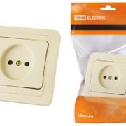 Розетка 2П 10А сл. кость “Валдай“ TDM ELECTRIC SQ1804-0107 фото