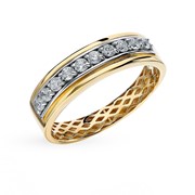 Золотое кольцо с фианитами SOKOLOV 018260-2* фото
