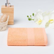 Полотенце махровое гладкокрашеное «Эконом» 70х130 см, цвет персиковый фото