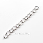 Металлическая цепочка (цвет-серебро) 50см (толщина 1,2мм) фотография