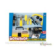 Мастерские, строительные инструменты Keenway Набор инструментов (электрошуруповерт, ящик для инструментов, плоскогубцы, винты, отвертка, ножевка,