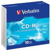 Диск CD-R Verbatim 700Mb 52x Slim case 10шт Extra (43415) фотография