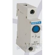 Модуль доп устройство индикатор сигнальный контакт синий для автомат выключателя DIN-рейку 24В АС цена купить фото