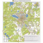Карта г. Екатеринбург. Масштаб 1:15 000 (218х189см) фотография