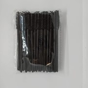 Набор щеток для бровей и ресниц (50 шт), черный фото