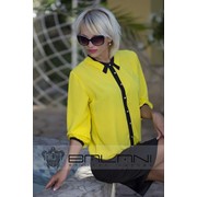 Женские рубашки Блуза Воротничек (480/ЖК)/ желтый фото