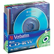 Диск Verbatim CD-RW Slim 1шт. фото