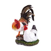Фигура садовая Петух с курицей фотография