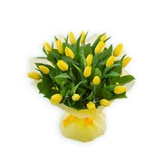 Букет из жёлтых тюльпанов фото