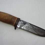Нож кованый НС-27 с гравировкой, Златоуст фотография