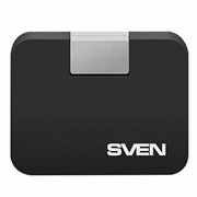 Хаб SVEN HB-677, USB 2.0, 4 порта, порт для питания, черный, SV-017347 фото