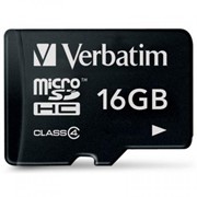 Карта памяти Verbatim 16GB microSDHC class 4 (44007) фотография