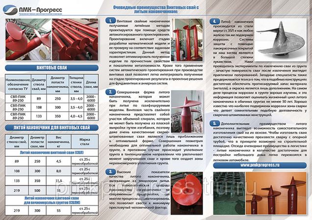 Пмк прогресс винтовые сваи