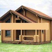 Деревянный дом из бревна фотография