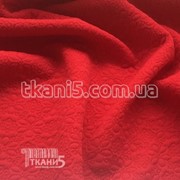 Ткань Трикотаж стеганный ( красный ) 4659