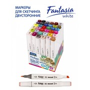 Маркер для скетчинга набор Mazari Fantasia White, 36 цветов, Main colors (основные цвета) фото