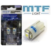 Светодиодные лампы MTF Light T10 / W5W 5 светодиодов 4300К фото