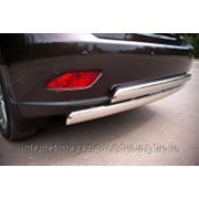 Защита заднего бампера d75x42/75x42 овалы для Lexus RX350 (2012 -) РусСталь LRXZ-000414-2012