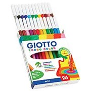 Giotto Набор фломастеров цветных Giotto Turbo Color, на водной основе, 2.8 мм, 24 цвета, картонная коробка 24 фотография
