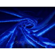 Мех искусственный коротковорсовой синий фотография