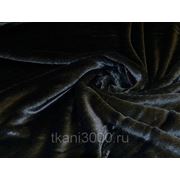 Мех искусственный коротковорсовый черный фото