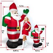 Надувная фигура “Дед Мороз с мешком“, 1.2м фото