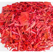 Щепа декоративная, красная, 60л., мешок фото