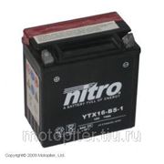 запчасти мото Nitro аккумулятор мото необслуживаемый ytx16-bs-1