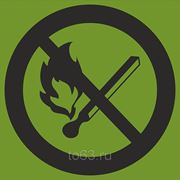 Знак безопасности Запрещается пользоваться открытым огнем и курить (Фотолюминесцентный) (P 02) 200x200 фотография